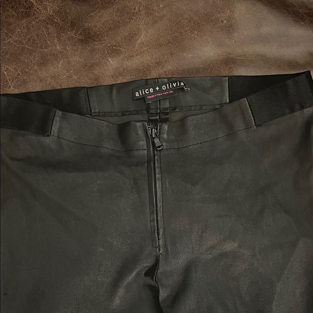 Alice + Olivia 100% leather leggings